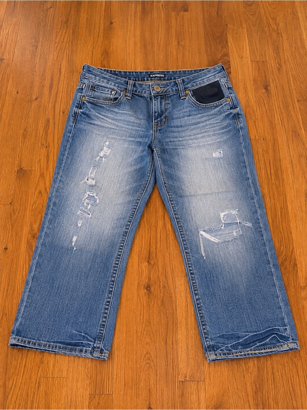 Express Women's Distressed Blue Jeans